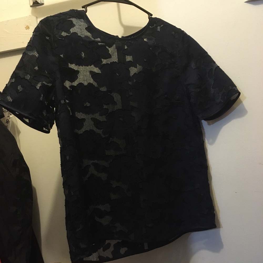 Dark blue See through top